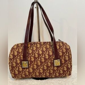 Christian Dior Vintage Trotter Bag- Burgundy